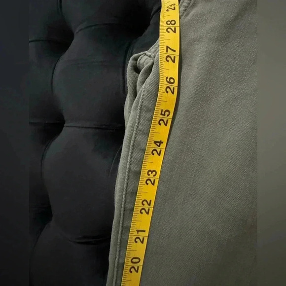 Seven for All Mankind Skinny Jeans 27 Soft & Stretchy Olive Army Green Preppy - Picture 5 of 14